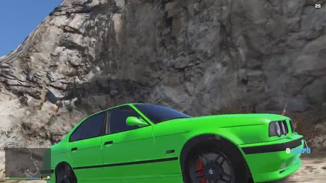 GTA 5 BMW E34 M5 по горам краш и тест драйв бмв е34 м5 в гта 5,