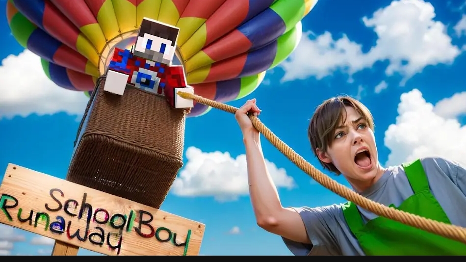 😱ПОСТРОИЛ ВОЗДУШНЫЙ ШАР И ЗАТРОЛЛИЛ ЗЛЫХ РОДИТЕЛЕЙ в SCHOOLBOY RUNAWAY в Майнкрафт..