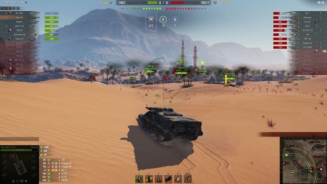 Мир Танков . World of Tanks , бой 9 , пт 10 AMX 50 Foch (155)    4500 урона