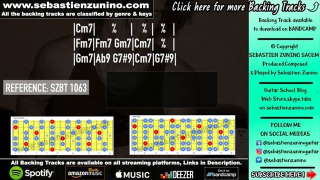 Whiskey Blues Backing Track in C minor ｜ SZBT 1063