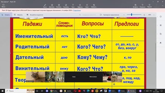 3 декабря рус 6 кл Склонение личных местоимений