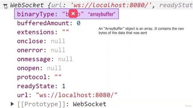 317. WebSocket API - binaryType and bufferedAmount