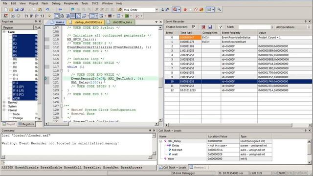 STM32 Отладка. Регистрация событий. Оценка времени выполнения кода.