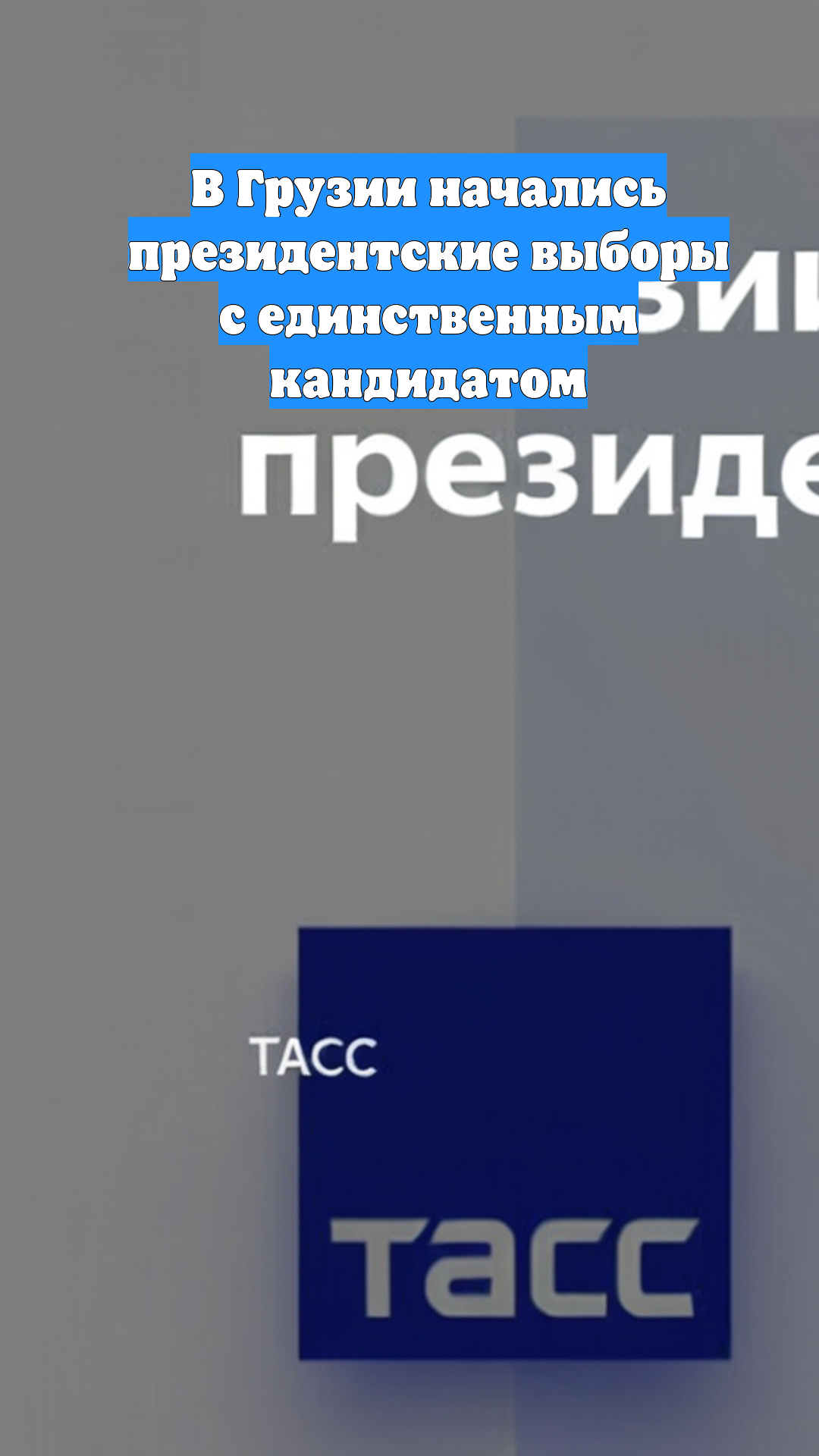 В Грузии начались президентские выборы c единственным кандидатом