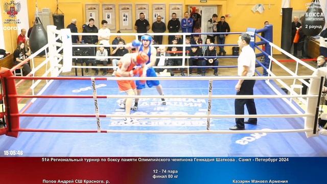 74 финал 80 кг Попов Андрей СШ Красногв. р. Казарян Манвел Армения
