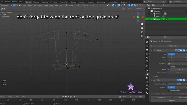 How to generate a rig with the SKIN Modifier in Blender