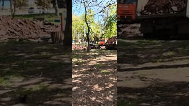 Демонтажные работы полным ходом #shorts #стройка #благоустройство