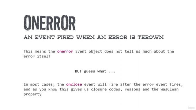 330. Project listening for the ERROR EVENT
