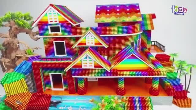 Магнитные шарики - Постройте Самый Красивый Дом! Дом С Бассейном