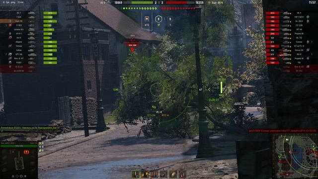 Мир Танков . World of Tanks , бой 8 , пт 10 AMX 50 Foch (155)    ну так не плохо урона
