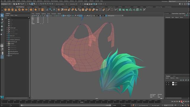 Anime look 3D Character Modeling - topology