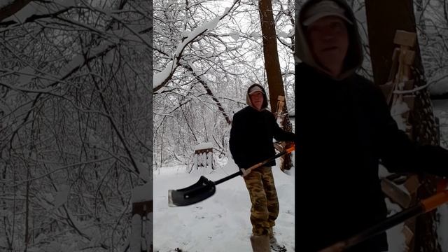 Зима. Декорация к фильму "СНЕГУРОЧКА" #снег #зима #лес #2024 #декорация #репортаж #отчёт #новости