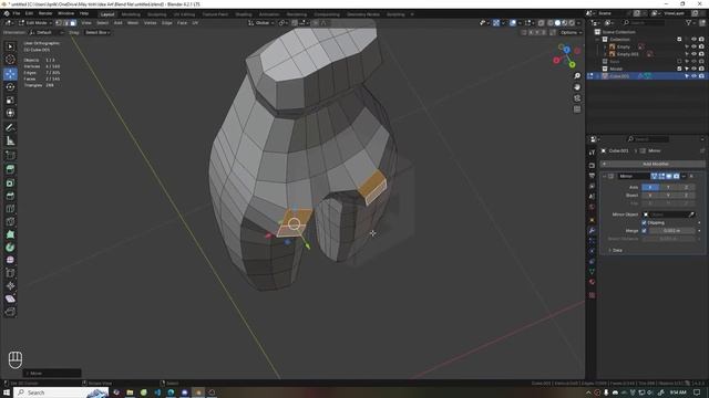 Blender: Female Hips Modeling From Cube in 15 Minutes (No Voice)