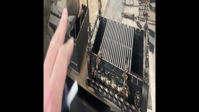 Чаша кованная в каменный камин барбекю русская печь с выдвижным зольником