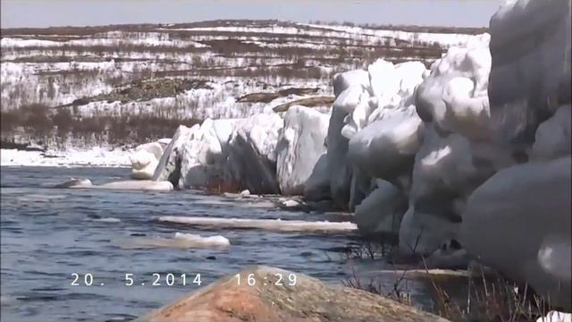Ледоход на Йоканьге в 2014г.