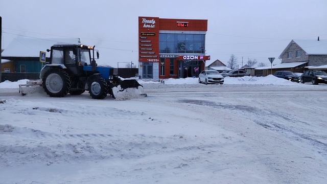 очистка дорог от снега 13 часть