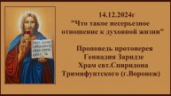 14.12.2024г "Что такое несерьезное отношение к духовной жизни"Проповедь протоиерея Геннадия Заридзе