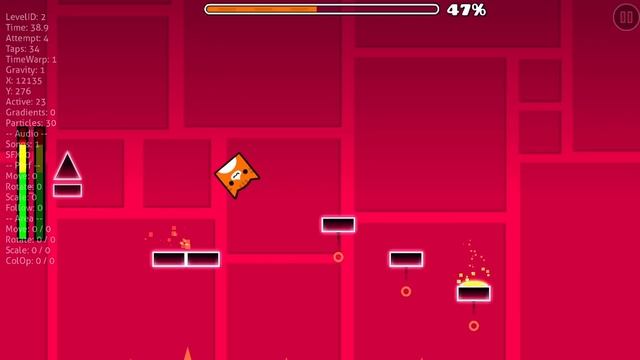 Прохожу уровень в Geometry dash