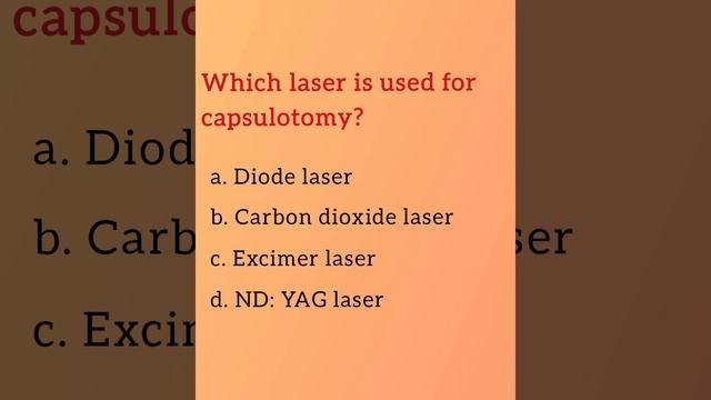 Which laser is used for capsulotomy ?