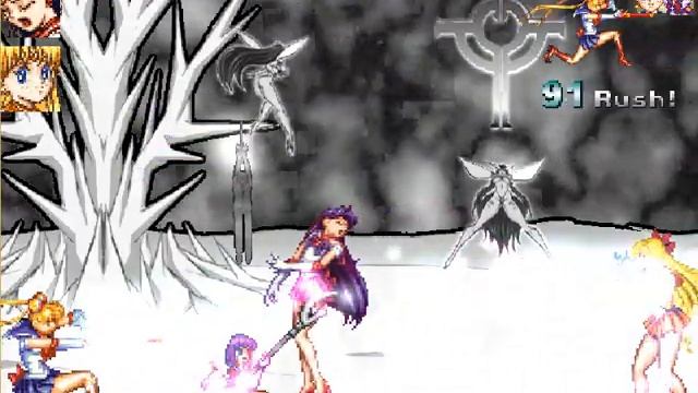 Old Mugen: Super Sailor Venus,Sailor Mars vs Sailor Saturn,Hyper Sailor Moon