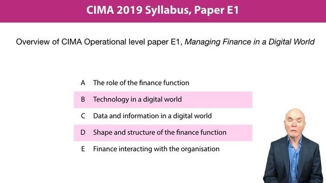 Introduction to the CIMA E1 Operational Level Exam and Lectures