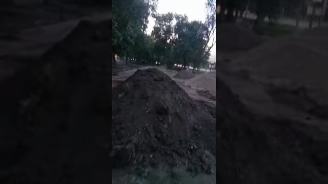 Благоустройство, подготовка полотна под асфальт. 2 дня работы в одном коротком видео.