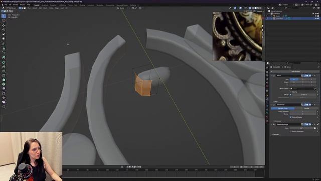 Делаю модель персонажа по концепту нейронки | Скульпт | Steam Punk Girl #5 (Zbrush, Blender)