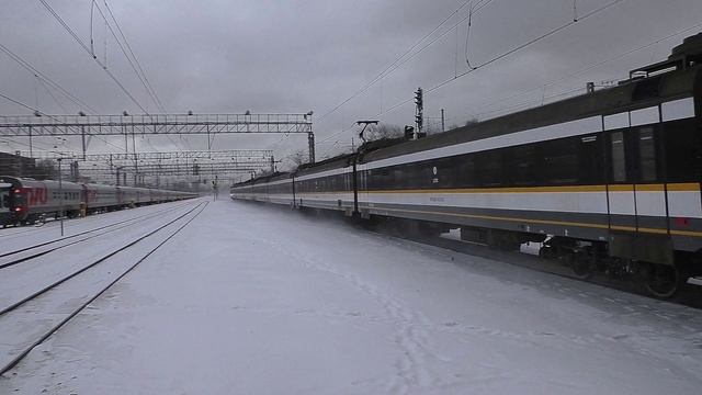 Электропоезд ЭП2ДМ-0226 (ЦППК) пригородный поезд №7557/7558 Железнодорожная - Апрелевка.