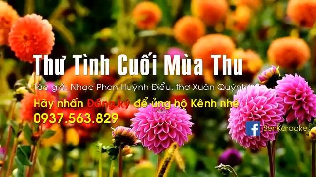 [KARAOKE] Thư Tình Cuối Mùa Thu - Nhạc Sống Tone Nữ
