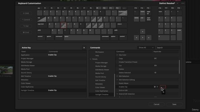 55 - Preferences Customizing Keyboard Shortcuts in DaVinci Resolve