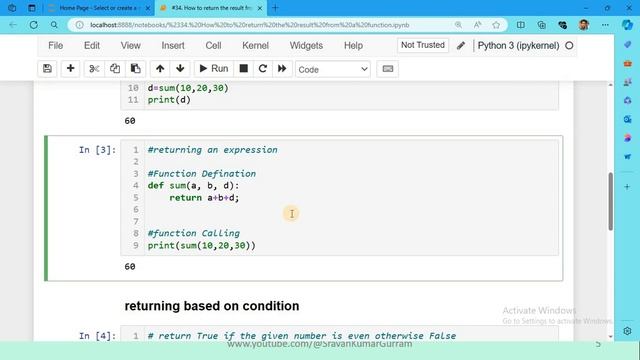 #34. return statement in Python