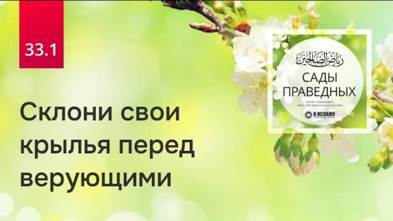33.1 Склони свои крылья перед верующими. Вступление к главе 33. Часть 1-я Сады праведных