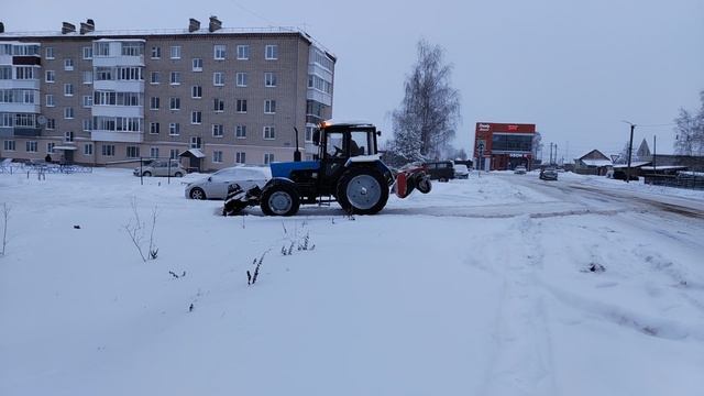 очистка дорог от снега 14 часть