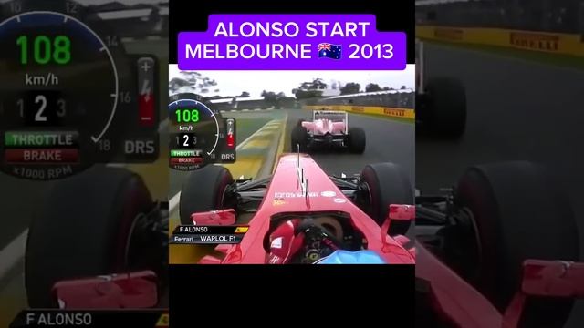 ALONSO START MELBOURNE 🇦🇺 2013 #alonso #v8 #formula1 #automobile #hamilton #f1onboard