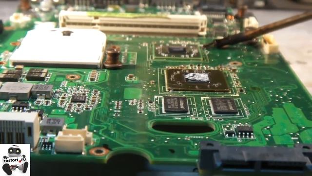Restori.ru Asus K40AF. Часть 3. Замена чипа и сборка