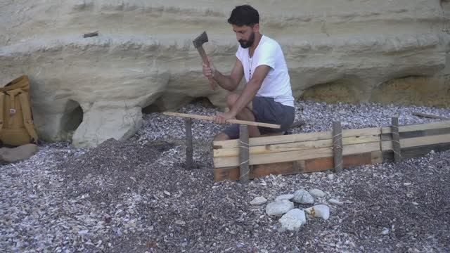 SOLO SURVIVAL CHALLENGE - NO FOOD, NO WATER, NO SHELTER. Catch and Cook