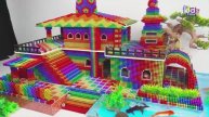 Магнитные шарики - Постройте Домик! Водяное Колесо, Бассейн Для Черепахи