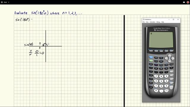 Evaluate sin(180°n) where n=1,2,3...