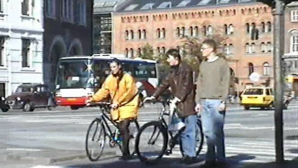 Копенгаген 1996г. - Велосипедисты на перекрестке