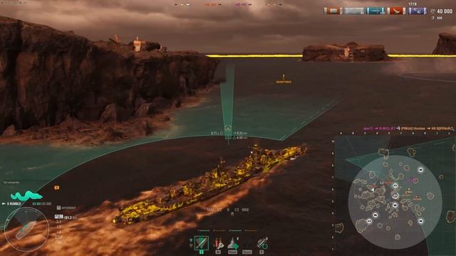 RUMBLE - Красивый бой и "Двойной улов" [WOWS]