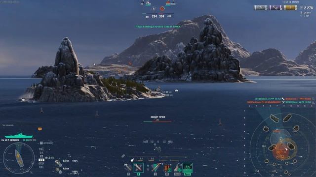 P.Heinrich - дуэль торпедных линкоров в блицах [WOWS]