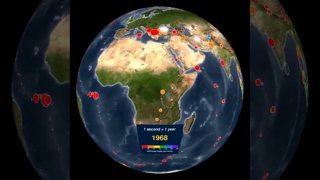 Сейсмическая активность Земли 1901-2000 годы