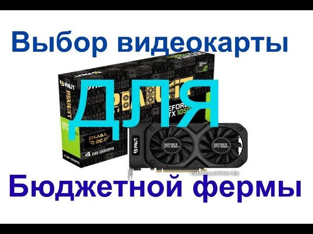 Видеокарта для майнинга. Выбор бюджетной видеокарты для майнинга. видеокарта 1050ti