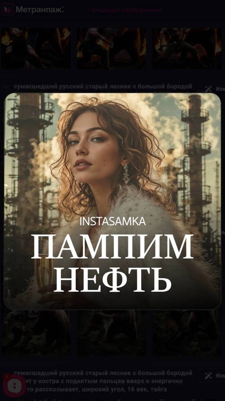 Как Метранпаж видит песню «Пампим нефть» — INSTASAMKA! #reels #shorts #ai #metranpage