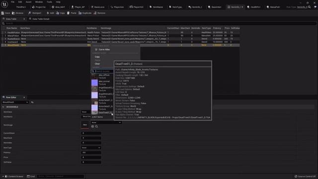 008. Unreal Engine 5 RPG Tutorial Series #5.5- Inventory system part 2.5, Populating Data Table