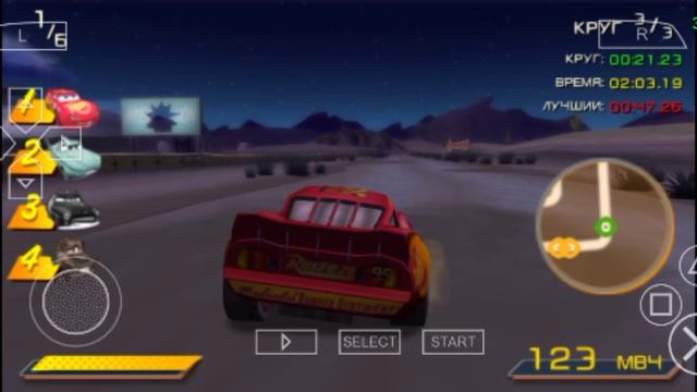 #1 прохождение тачки на эмулятор psp(cars gameplay walkthrough)