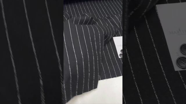 Костюмная рогожка Saint Laurent в стильную полоску