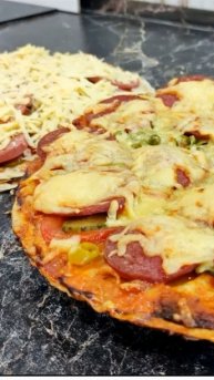 Острая ПИЦЦА без замеса теста. Рецепт пиццы на лаваше. #shorts