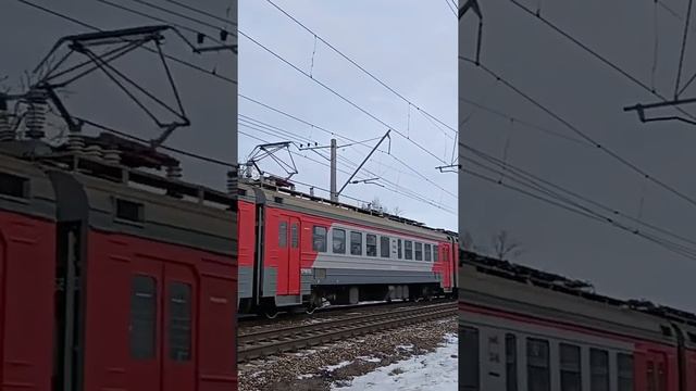 ЭД9М-0158 сообщением Минеральные Воды—Кисловодск 26.01.24 #поезда #ржд #железнаядорога #эд9м
