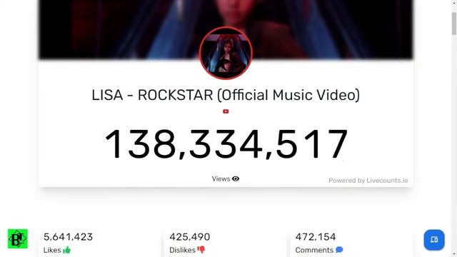 🔴LIVE Real time views LISA - ROCKSTAR GO 140M #48